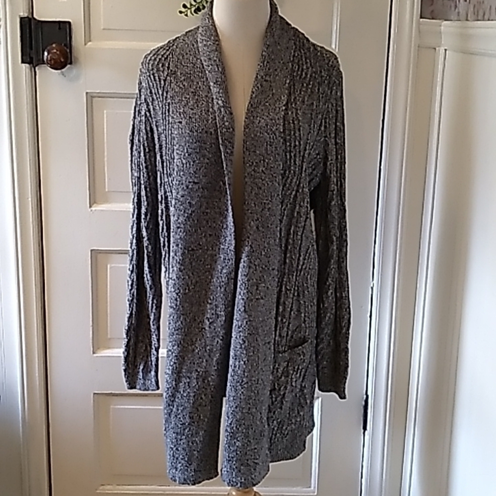 St. John's  Bay grey cardigan sweater nwt